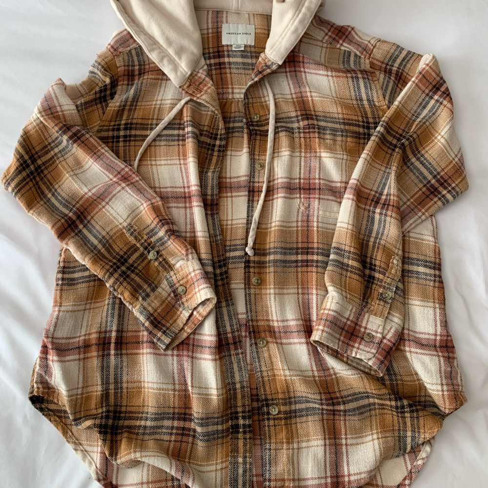 AE Hooded Boyfriend Flannel